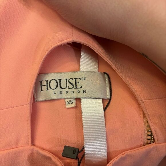 House of CB NWT Orange Cutout Midi Dress XSmall - Picture 4 of 7